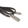 USB кабель для iPhone 5/6/6Plus/7/7Plus 8 pin 1.0 м CL-95 плоский (черный) AWEI