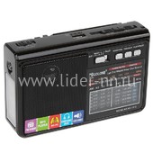 Колонка (RX-1313ch) USB/micro SD/FM/фонарь (черная)