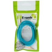 Кабель AUX 3.5 на 3.5 Am-Am  (1м) 2-х контактный РЕЛЬЕФ ELTRONIC голубой (в пакете)