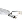 USB кабель для iPhone 5/6/6Plus/7/7Plus 8 pin 1.0м X2 текстильный (белый) HOCO