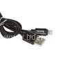 USB кабель для iPhone 5/6/6Plus/7/7Plus 8 pin 1.0м X2 текстильный (черный) HOCO