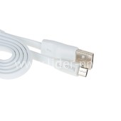 USB кабель micro USB 1.0м плоский X5 (белый) HOCO