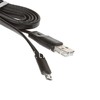 USB кабель micro USB 1.0м плоский X5 (черный) HOCO