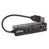 Разветвитель на 4 порта (USB hub) + картридер SD/MicroSD №1 (черный)
