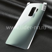 Гибкое стекло для  Samsung Galaxy S9 Plus на заднюю панель (без упаковки) серебро