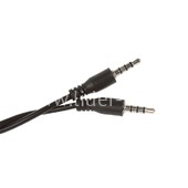 Кабель AUX 3.5 на 3.5 Am-Am  (1м) 3-х контактный  круглый черный (без упаковки) Кабель AUX 3.5 на 3.5 Am-Am  (1м) 3-х контактный  круглый черный (без упаковки)
