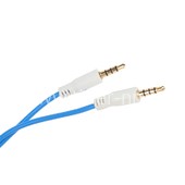 Кабель AUX 3.5 на 3.5 Am-Am  (1м) 3-х контактный  круглый синий (без упаковки) Кабель AUX 3.5 на 3.5 Am-Am  (1м) 3-х контактный  круглый синий (без упаковки)