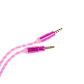 Кабель AUX 3.5 на 3.5 Am-Am  (1м ) 3-х контактный СПИРАЛЬ фосфор фиолетовый (без упаковки) Кабель AUX 3.5 на 3.5 Am-Am  (1м ) 3-х контактный СПИРАЛЬ фосфор фиолетовый (без упаковки)
