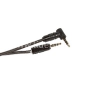 Кабель AUX 3.5 на 3.5 Am-Am  (1м) 3-х контакт/металл. оплетка/L-коннект. черный (без упаковки) Кабель AUX 3.5 на 3.5 Am-Am  (1м) 3-х контакт/металл. оплетка/L-коннект. черный (без упаковки)