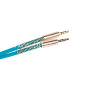 Кабель AUX 3.5 на 3.5 Am-Am  (1м ) 3-х контактный РЕЛЬЕФ синий (без упаковки) Кабель AUX 3.5 на 3.5 Am-Am  (1м ) 3-х контактный РЕЛЬЕФ синий (без упаковки)