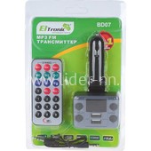 MP3 FM Modulator ELTRONIC (2USB/Micro SD/дисплей/пульт) 9908 черный