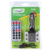 MP3 FM Modulator ELTRONIC (2USB/Micro SD/дисплей/пульт) 9909 серебро