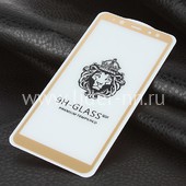 Защитное стекло на экран для Samsung Galaxy A6 2018 SM-A600F/DS 6D FULL GLUE (золото)