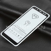 Защитное стекло на экран для Samsung Galaxy A8 2018 SM-A530F 5D GLASS (черное) в коробке
