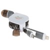 USB кабель 2в1 Lightning и micro USB 1.0 м (черный) АВТОСМОТКА