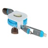 USB кабель 2в1 Lightning и micro USB 1.0 м (синий) АВТОСМОТКА