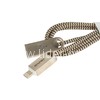 USB кабель для iPhone 5/6/6Plus/7/7Plus 8 pin 1.0 м AWEI CL-20 текстильный (золото)