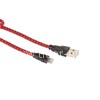USB кабель для iPhone 5/6/6Plus/7/7Plus 8 pin 1.0 м AWEI CL-700 оплетка (черно/красный)