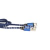 USB кабель micro USB 1.0м AWEI CL-50 текстильный (синий)