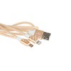 USB кабель 2в1 для iPhone 5/6/6Plus/7/7Plus/micro USB 1.2м AWEI CL-70 текстильный (бежевый)