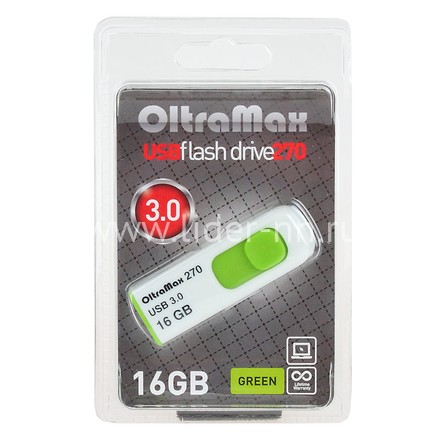 USB Flash 16GB Oltramax (270) зеленый 3.0 | Lider-NN - аксессуары для ...