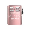 Сетевой универсальный адаптер AWEI C-36 4 USB/5V-2.4A (розовое золото)