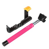 Монопод (палка) для селфи (Z07-5) с Bluetooth (розовый) мятая упаковка