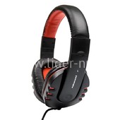 Наушники с разъемом для компьютера NAKATOMI HS-T50MV полноразмерные (черные)