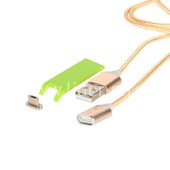USB кабель micro USB 1.0м текстиль/МАГНИТНЫЙ (золото) в коробке USB кабель micro USB 1.0м текстиль/МАГНИТНЫЙ (золото) в коробке