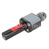 Колонка-микрофон (WS-1828) Bluetooth/USB/micro SD/LED/караоке/меняет голос (черная)