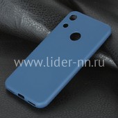 Задняя панель для Huawei Honor  8A/Y6 2019 Силикон матовый (синяя)