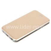 Чехол-книжка для Huawei Honor 8X Brauffen (горизонтальный флип) золото (пакет)