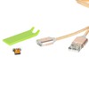 USB кабель для iPhone 5/6/6Plus/7/7Plus 8 pin 1.0м МАГНИТНЫЙ/СКЕЛЕТОН (золото) в коробке