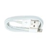 USB кабель для iPhone 5/6/6Plus/7/7Plus 8 pin 1.0 м  (без упаковки) белый 1.5A