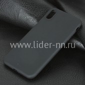 Задняя панель для  iPhone XS MAX  Силикон матовый (черная)