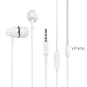 Наушники MP3/MP4 HOCO (M34) с микрофоном (белые) Наушники MP3/MP4 HOCO (M34) с микрофоном (белые)