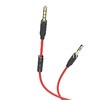 Кабель AUX 3.5 на 3.5 Am-Am (1.0м) 3-х контактный HOCO UPA12 микрофон/кнопка ответа вызова (красный)