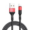 USB кабель Lightning 1.0м HOCO X26 (черный/красный)