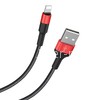 USB кабель Lightning 1.0м HOCO X26 (черный/красный)