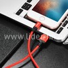 USB кабель Lightning 1.0м HOCO X14 текстильный (черный) 2.0A