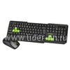 Комплект клавиатура+ мышь Smartbuy 230346AG-KN беспроводной (черный/зеленый)