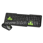 Комплект клавиатура+ мышь Smartbuy 230346AG-KN беспроводной (черный/зеленый) Комплект клавиатура+ мышь Smartbuy 230346AG-KN беспроводной (черный/зеленый)