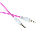 Кабель AUX 3.5 на 3.5 Am-Am  (1м) 2-х контактный круглый ПРОЗРАЧНЫЙ  розовый (без упаковки) Кабель AUX 3.5 на 3.5 Am-Am  (1м) 2-х контактный круглый ПРОЗРАЧНЫЙ  розовый (без упаковки)