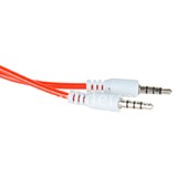 Кабель AUX 3.5 на 3.5 Am-Am  (1м) 3-х контактный ПРОЗРАЧНЫЙ круглый (красный) без упаковки Кабель AUX 3.5 на 3.5 Am-Am  (1м) 3-х контактный ПРОЗРАЧНЫЙ круглый (красный) без упаковки