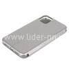 Чехол-книжка для iPhone 11 (6.1") Brauffen (горизонтальный флип) серебро (пакет)