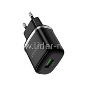 СЗУ 1 USB выход 18W Quick Charge 3.0 (6.5V-3.0A/9V-2.0A/12V-1.5A) BOROFONE BA36A (черный) СЗУ 1 USB выход 18W Quick Charge 3.0 (6.5V-3.0A/9V-2.0A/12V-1.5A) BOROFONE BA36A (черный)