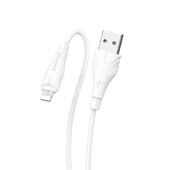 USB кабель Lightning 2.0м BOROFONE BX18 (белый) 2.4A