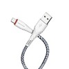 USB кабель micro USB 1.0м BOROFONE BX25 текстильный (белый) 2.4A