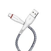 USB кабель micro USB 1.0м BOROFONE BX25 текстильный (белый) 2.4A USB кабель micro USB 1.0м BOROFONE BX25 текстильный (белый) 2.4A