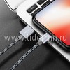 USB кабель Lightning 1.0м BOROFONE BX24 текстильный (графит) 2.4A